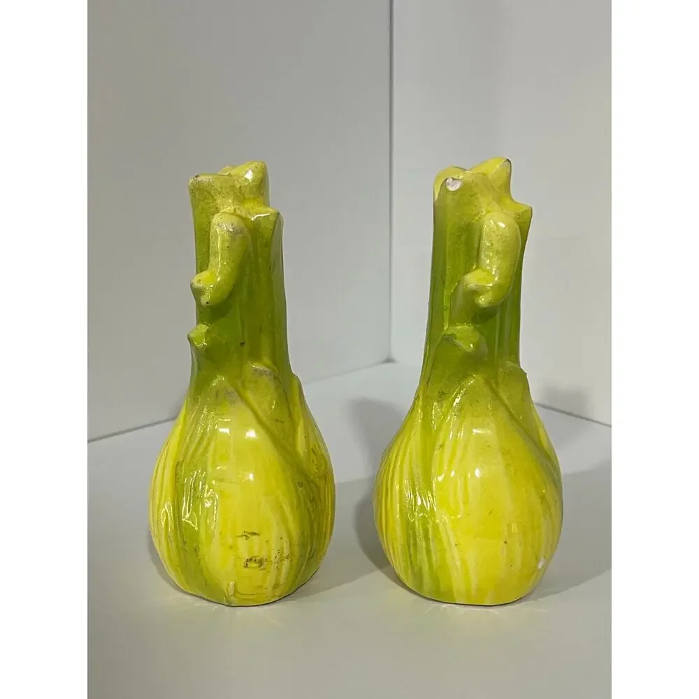 Vintage Japan Ceramic Corn‎ Salt Pepper Shakers Set Yellow Green Veggie Kitsch
